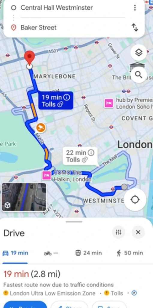 Google Map router
