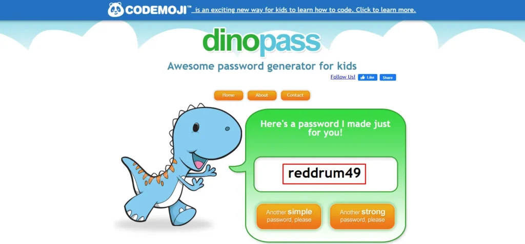 homepage will show you a password