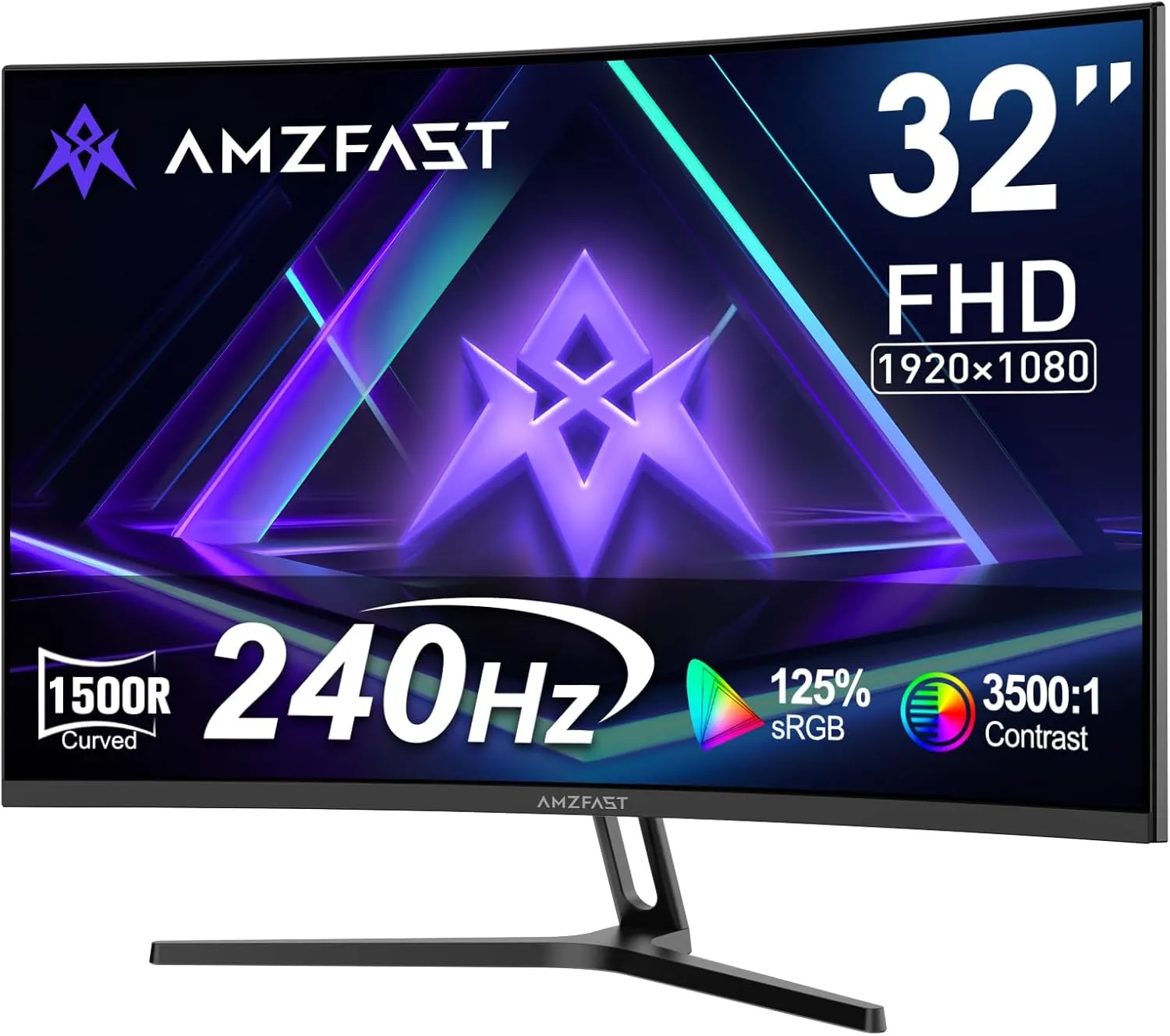Image of Amzfast 32 Inch 240Hz Curved Gaming Monitor