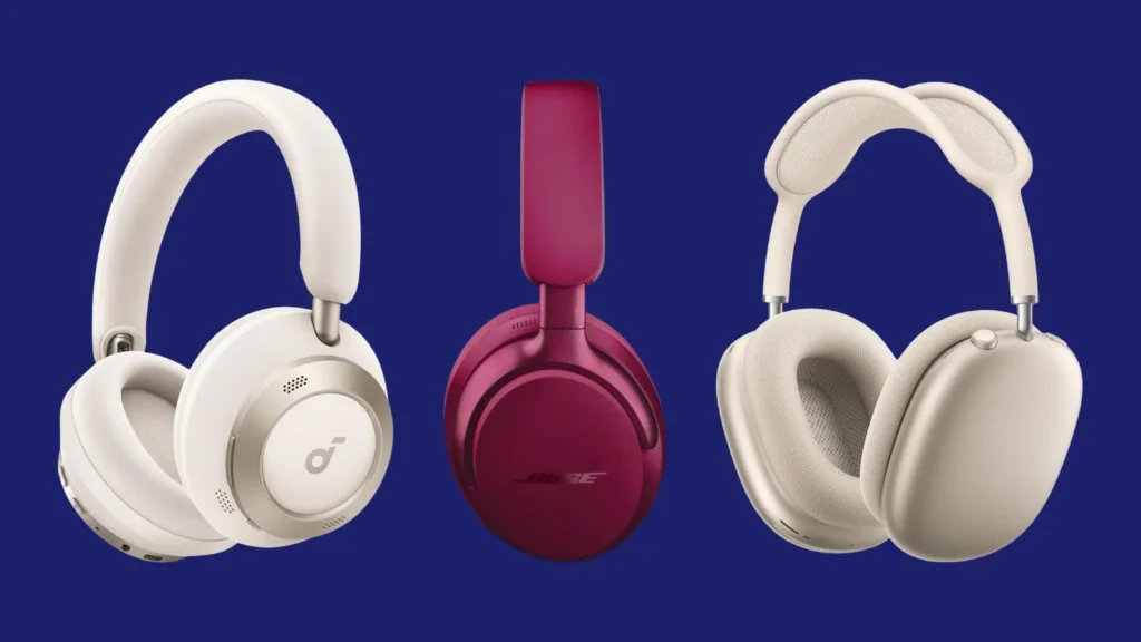 Wireless noise-cancelling headphones