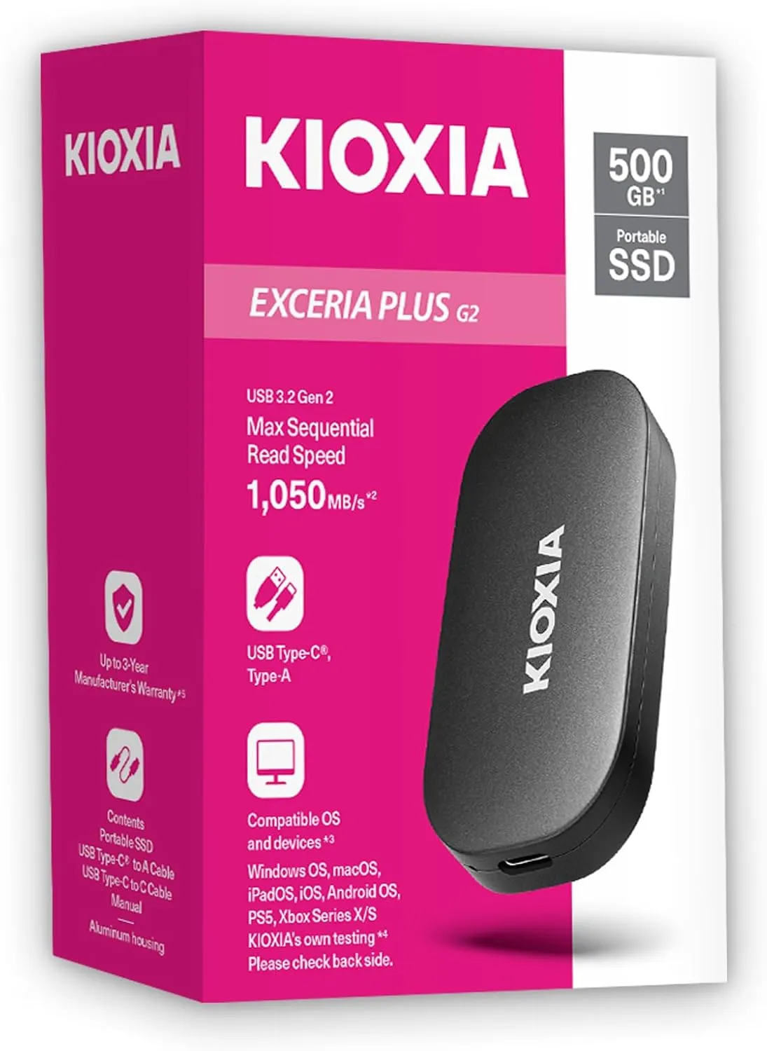 image KIOXIA EXCERIA PLUS G2 Portable SSD – 1TB